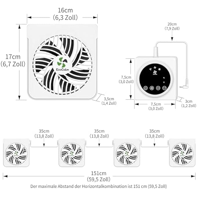 RADIATOR FAN WITH 5 MAGNETS FOR CAST IRON RADIATORS, 4 MAGNETIC HEATING FANS WITH INTELLIGENT THERMOSTAT, RADIATOR FAN INCREASES HEATING EFFICIENCY AND - Image 3