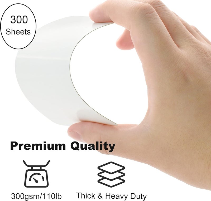 VANRA 300PCS Blank Index Cards 3x5 inches Note Cards Thick 110lb Cardstock Flash Cards, Unruled Study Cards for School Learning, Office (White, 300/Pack) - Image 2