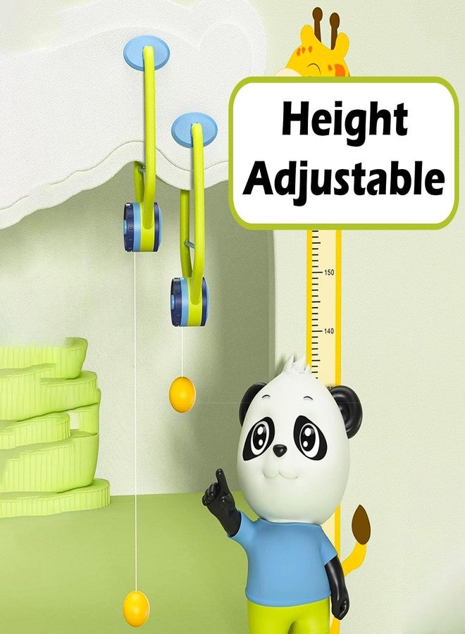 في جراسب مجموعة تدريب تنس الطاولة المعلقة على إطار الباب من VGRASSP، لعبة للأطفال مع مضربين و6 كرات تنس طاولة - تدريب ذاتي، لعبة داخلية مع خيط قابل لتعديل الارتفاع - اللون حسب المتوفر - Image 4