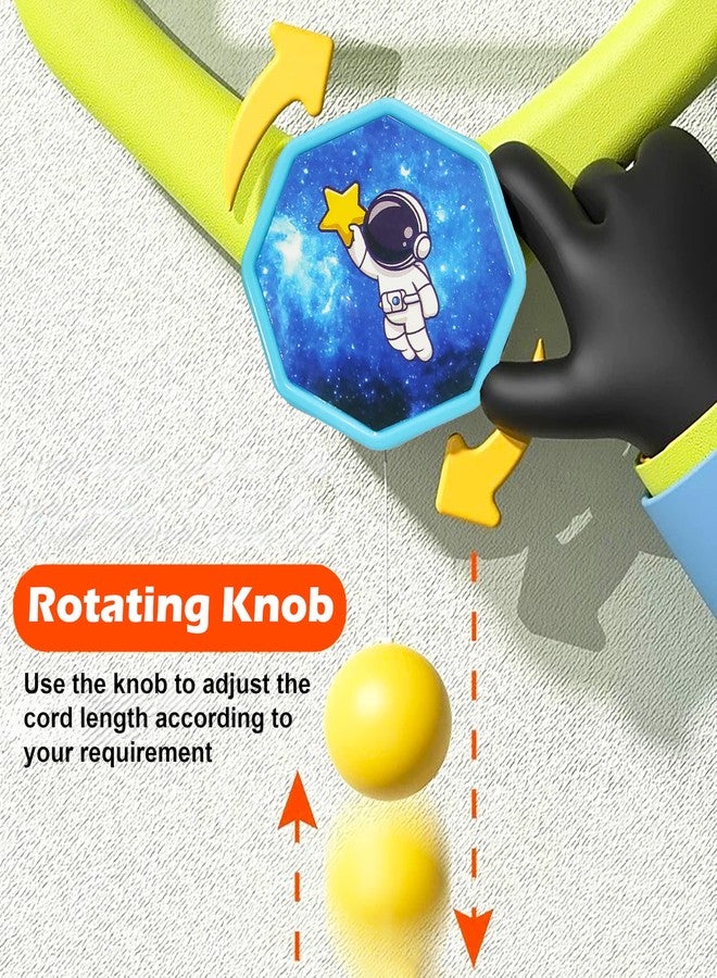 في جراسب مجموعة تدريب تنس الطاولة المعلقة على إطار الباب من VGRASSP، لعبة للأطفال مع مضربين و6 كرات تنس طاولة - تدريب ذاتي، لعبة داخلية مع خيط قابل لتعديل الارتفاع - اللون حسب المتوفر - Image 5