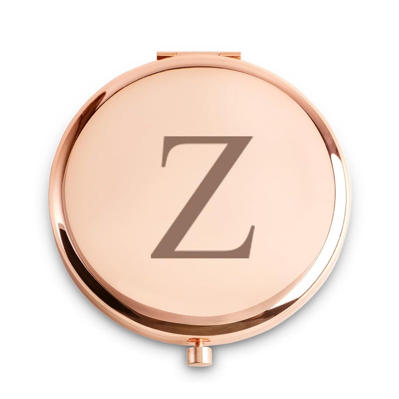 QUSTGO Personalized Gift for Women Girls Her Custom Gifts for Adult Teen Monogram Alphabet Initial Compact Mirror for Birthday Graduation Mothers Day Basket Stuffers - Image 3