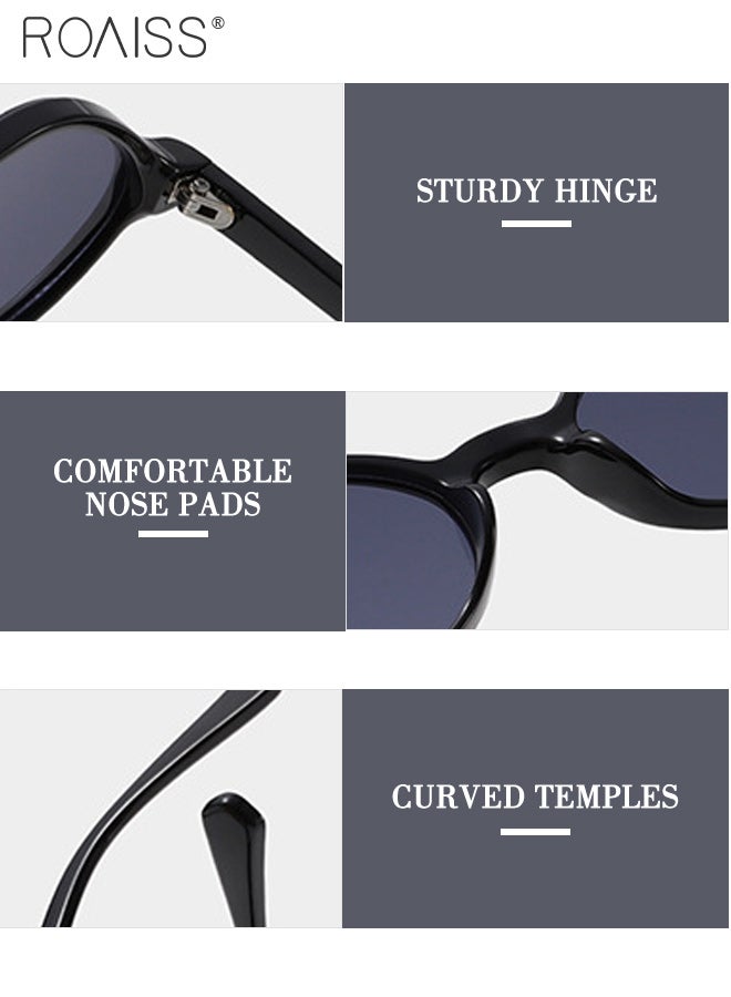 roaiss 2Pcs Oval Sunglasses for Women Men, UV400 Protection Sun Glasses, Fashion Decorative Eyewear for Outdoor Party Street Photography - Image 5
