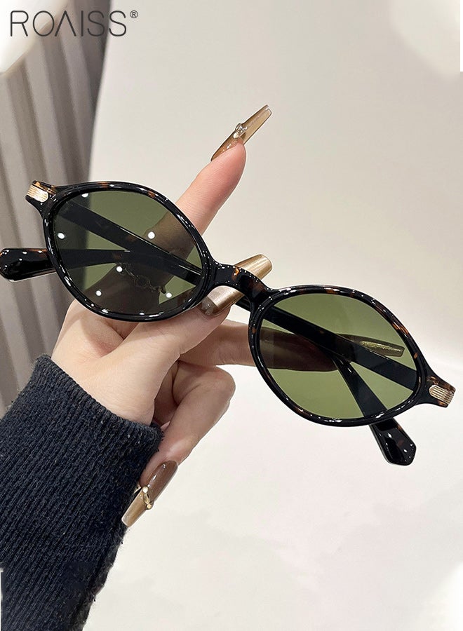 roaiss 2Pcs Oval Sunglasses for Women Men, UV400 Protection Sun Glasses, Fashion Decorative Eyewear for Outdoor Party Street Photography - Image 4