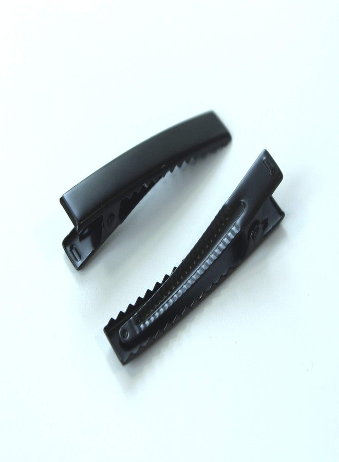 All In One Hair Clip for DIY (46MM Black Flat Alligator Clips) - Image 2