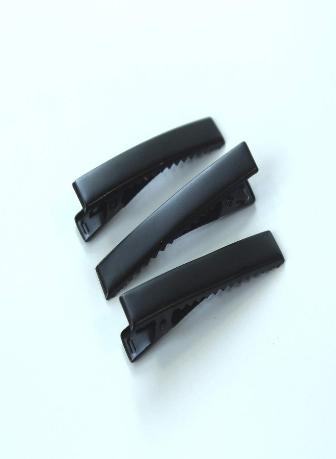 All In One Hair Clip for DIY (46MM Black Flat Alligator Clips) - Image 1