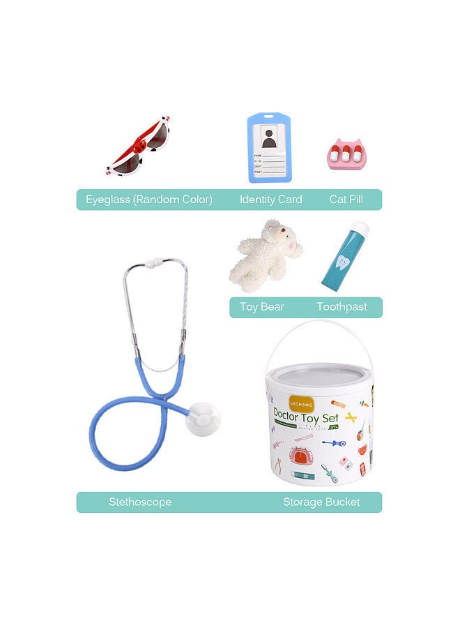 kids realistic dentist doctor kit pretend play wooden toy set - Image 3