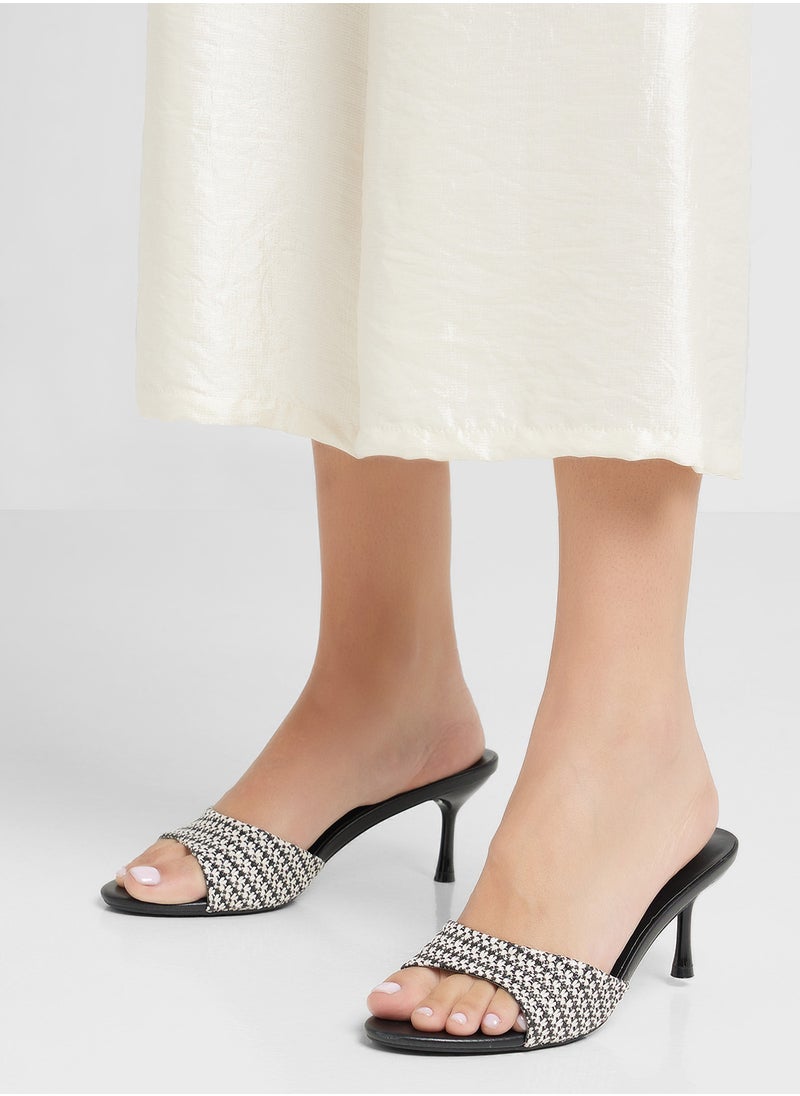 ELLA Weave Detail Mule Heel Sandal  - Image 5