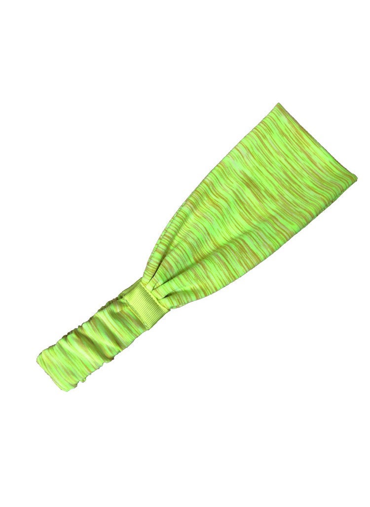 Generic 2012 Running Hair Belt Wash Face Belt Internet Popular Yoga Silk Scarf Hair Band Ribbon Stitching Simple Headband Headwear Fluorescent yellow stripe color