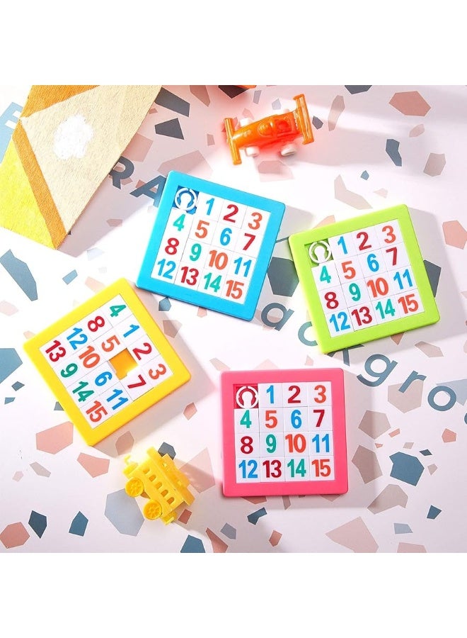 Sumind 8 Pieces The 15 Puzzle Plastic Slide Number Puzzle Brain Teaser IQ Game Party Toys  - Image 4