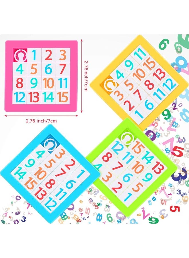 Sumind 8 Pieces The 15 Puzzle Plastic Slide Number Puzzle Brain Teaser IQ Game Party Toys  - Image 2