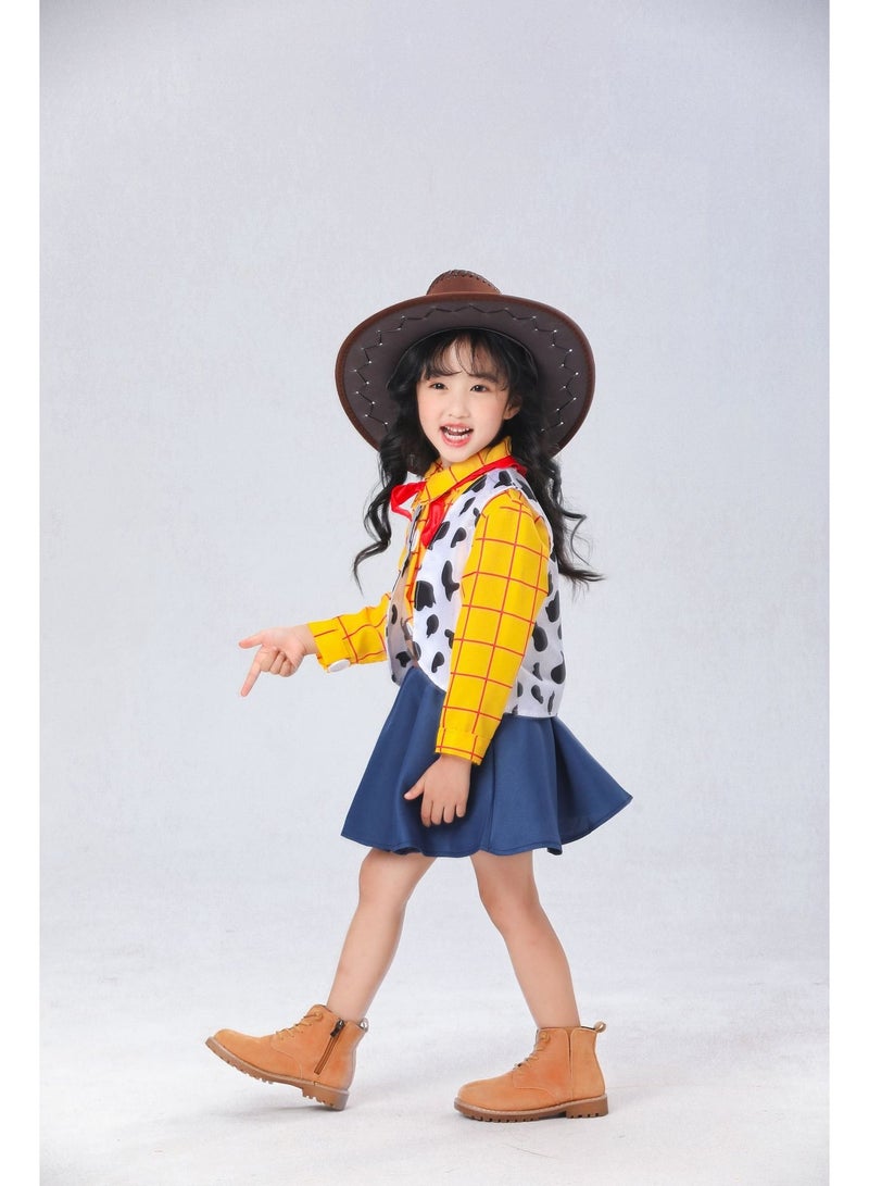 Halloween Cosplay Girl's Cowboy Costume Set - Image 3