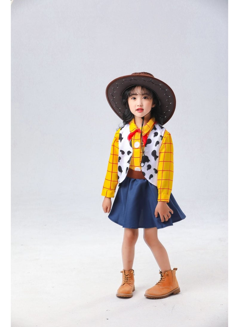 Halloween Cosplay Girl's Cowboy Costume Set - Image 5