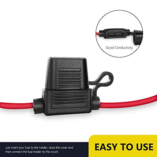 MCIGICM حامل فيوز داخلي MCIGICM 12 AWG مع فيوز شفرات ATC/ATO 30A، 5 عبوات - Image 4