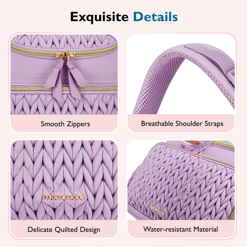 mommore Diaper Bag Small Diaper Backpack Stylish Toddler Baby Mini Maternity Bags Travel Backpacks with Insulated Pockets, Changing Pad, Stroller Straps - Image 5