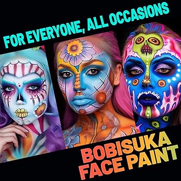 BOBISUKA Face Body Paint 15 Color Professional Face Painting Palette for Art Theater Halloween Party Cosplay Clown Sfx Makeup for Women Adults NonToxic Washable - Image 5
