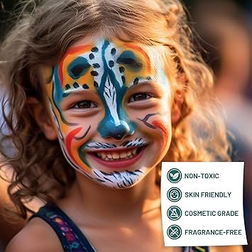 BOBISUKA Face Body Paint 15 Color Professional Face Painting Palette for Art Theater Halloween Party Cosplay Clown Sfx Makeup for Women Adults NonToxic Washable - Image 4