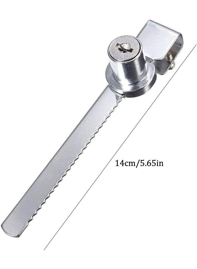 Sliding glass door serrated locks, glass cabinet locks, sliding enclosure locks, window locks, sliding door frame locks, drawer cabinet door locks (2Packs)