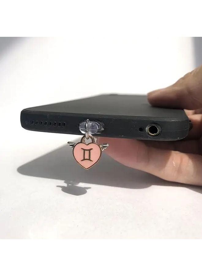 Sagittarius Zodiac Phone Charm Dust Plug With Angel Wings For Type C Port - Image 5