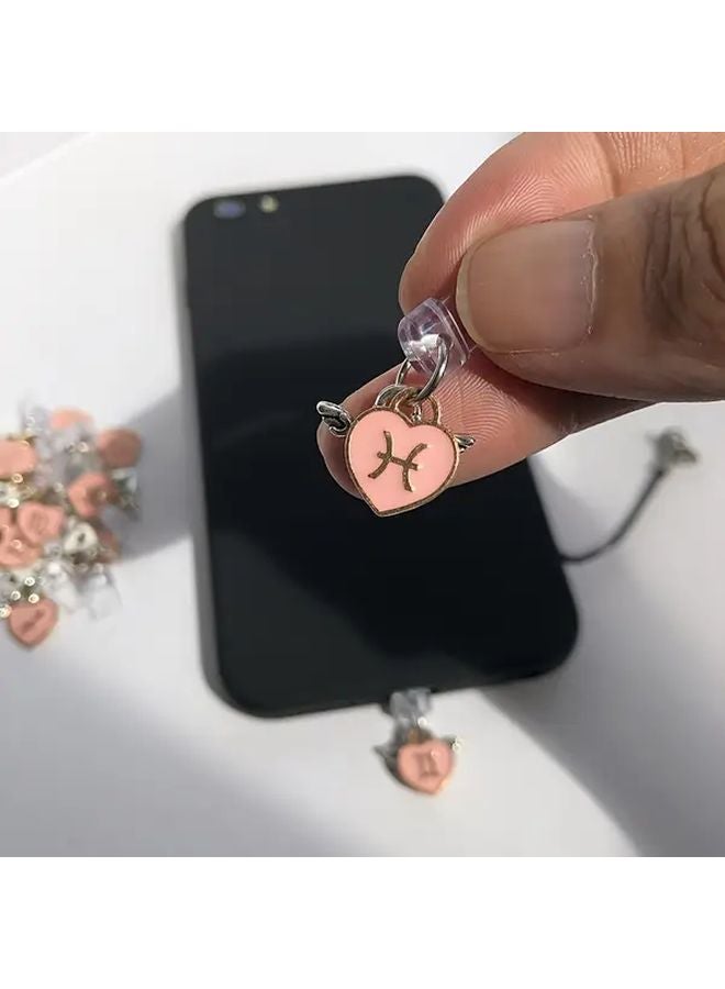 Sagittarius Zodiac Phone Charm Dust Plug With Angel Wings For Type C Port - Image 3
