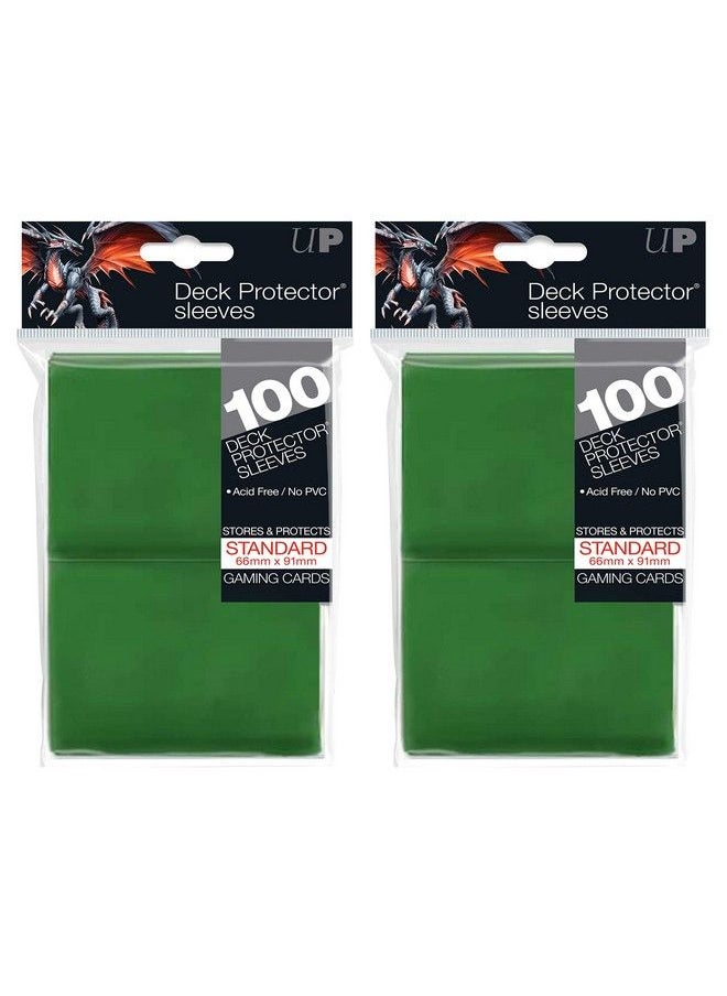 Ultra Pro Standard Solid Green Deck Protector Sleeves For Gaming Cards (200 Count)  - Image 1