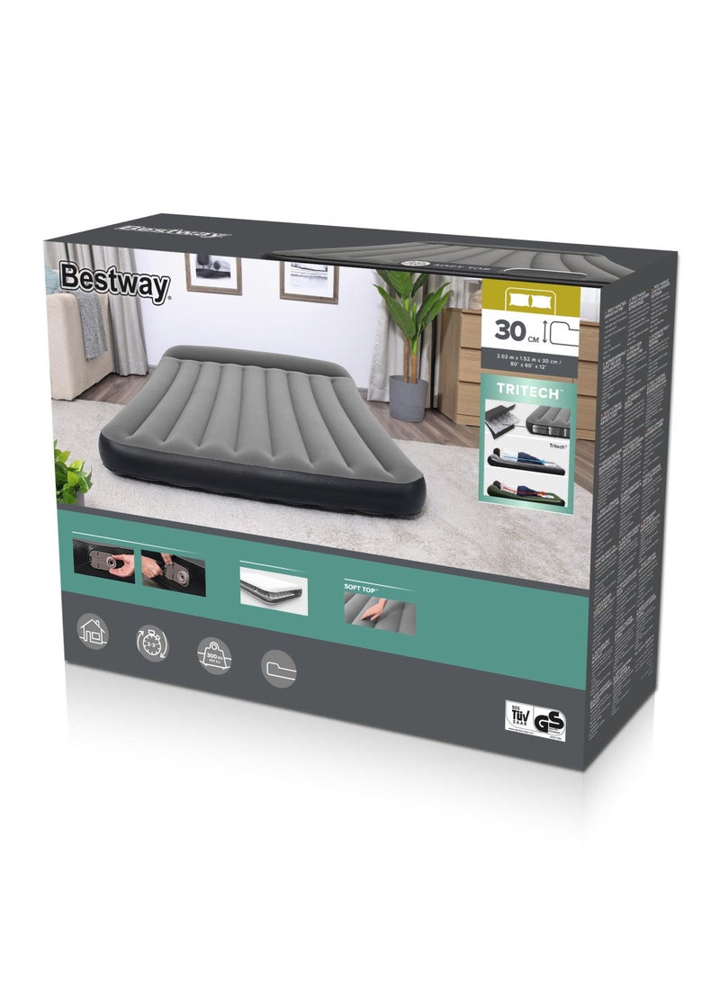 بست واي بيست واي، مرتبة هوائية تريتك كوين، مضخة تيار متردد مدمجة 2.03 م × 1.52 م × 30 سم #67464 - Image 2