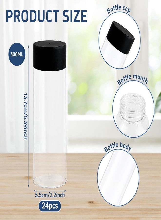 Rainmae 24 Pcs Sensory Bottles with Lids, 10 oz/ 300 ml Leakproof Clear Plastic Water Bottles Reusable Empty Sensory Bottles for Sensory Crafts Classroom Handmade Party Supply - Image 2
