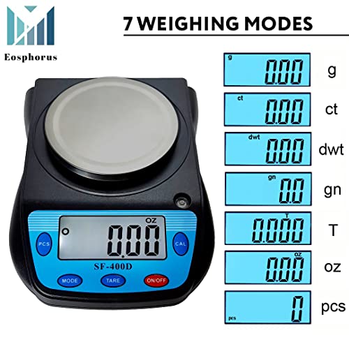 Eosphorus Science Digital Scale Electronic Lab Balance Precision 0.01g Accuracy Laboratory Scientific Weighing Device for Education Chemistry and Jewelry – Carats, Ounces and Grams - Image 3