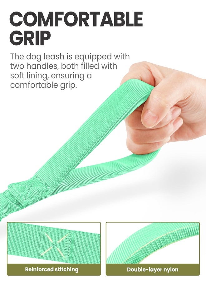 OutdoorMaster Bungee Dog Leash, Heavy Duty Dog Leash with Shock Absorption, 2 Padded Handles Training Leash, Improved Dog Safety and Comfort (Green, 6FT) - Image 2