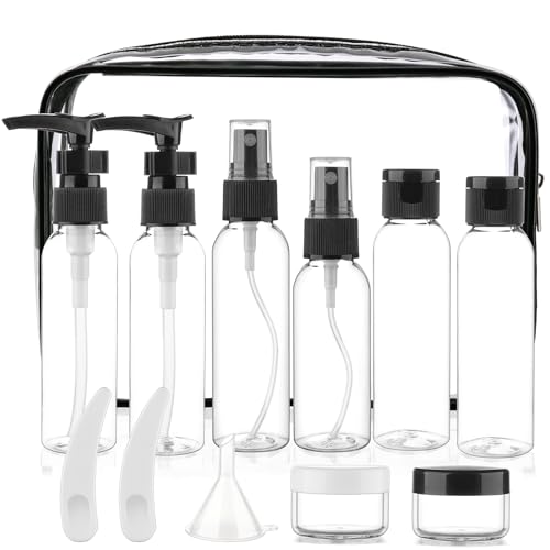 Cosywell Travel Size Bottles for Toiletries 13 Pack 2oz TSA Approved Toiletry Bottles Leak Proof Travel Kit for Women Men TSA Clear Toiletry Bag Shampoo Lotion Skincare Cosmetic Container - Image 1