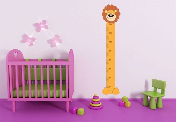 Tilki Dünyası Fox World Cute Lion Height Ruler Wall Sticker 