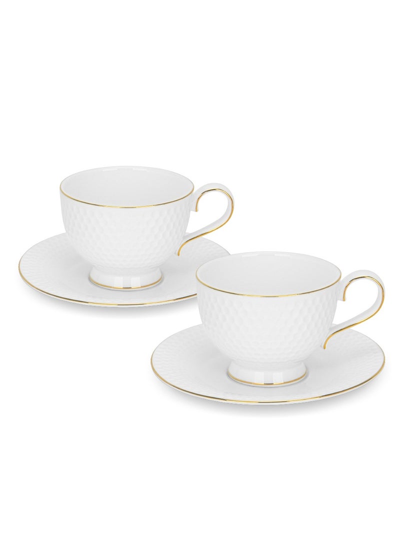 Fissman 2-Piece Cup and Saucer 200ml, Noemi Series, Coffee/Tea Cup, Perfect for Coffee Lover for Latte, Cappuccino, Hot Choco, Great Partner in Cold Weathers in Office, Room, Breakfast And Snack Time - Image 4