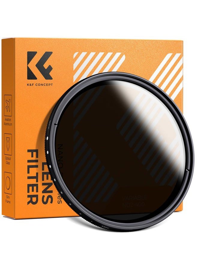 K&F Concept فلتر ND متغير قابل للتعديل 67 مم من K&F Concept ND2 إلى ND400 لكاميرات كانون 7D 700D 600D 70D 60D 650D 550D وكاميرات نيكون D7100 D80 D90 D7000 D5200 D3200 D5100 D3200 D5300 DSLR - Image 1