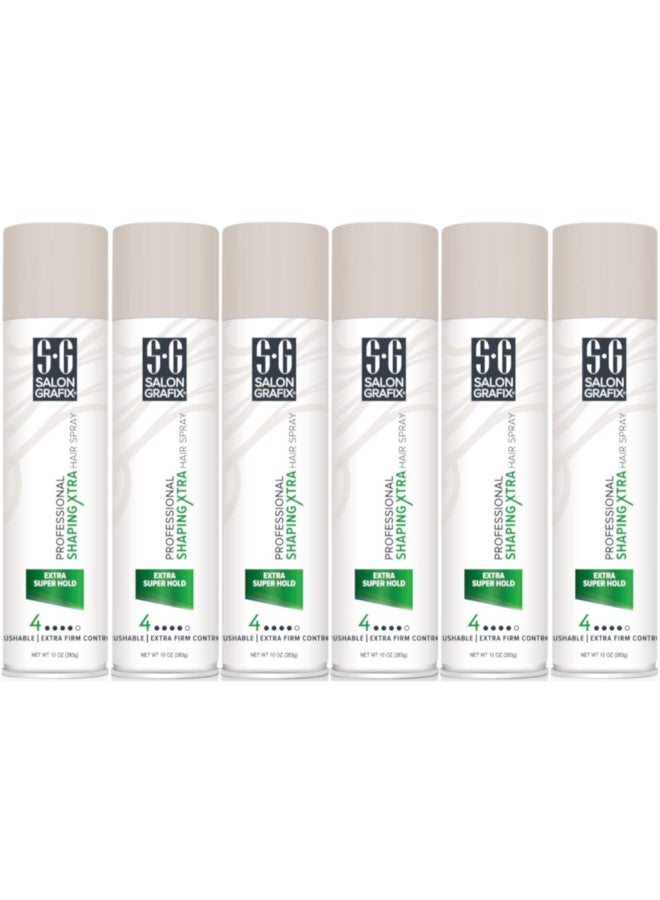 Salon Grafix Profession Shaping Hairspray Extra Super Hold 4 10 Oz Pack of 6 - Image 2