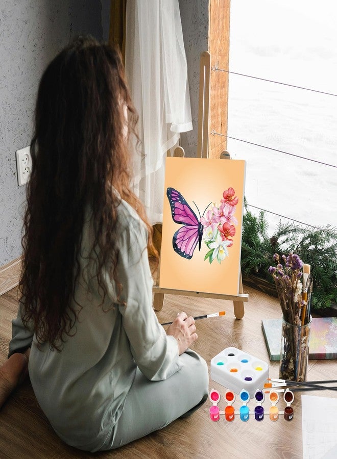 Dinifee 6 Pack Canvas Painting Kit Pre Drawn Afro Queen Cotton Canvas 8 x 10 Inch Stretched Paint and Sip Set for Adults Party Date Night(Butterfly) - Image 5