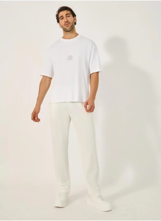 ستايلي Mid Rise Relaxed Fit Trousers with Pockets