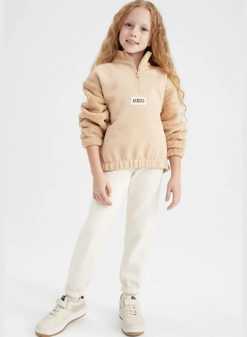 DeFacto Girl Turtle Neck Long Sleeve Knitted Sweatshirt