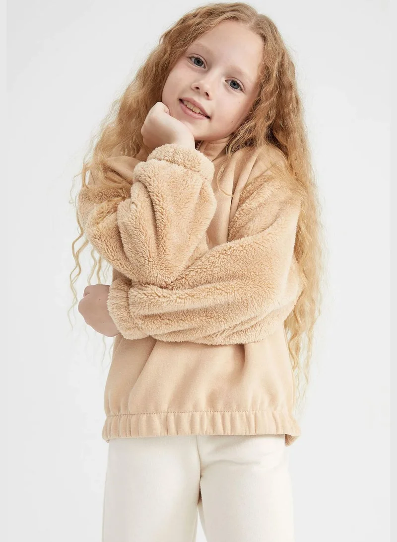 DeFacto Girl Turtle Neck Long Sleeve Knitted Sweatshirt
