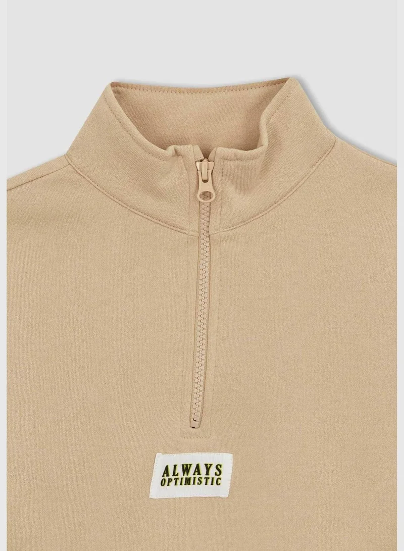 DeFacto Girl Turtle Neck Long Sleeve Knitted Sweatshirt