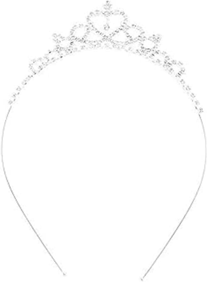 Generic Kids Flower Girl Children Wedding Prom Tiara Crown Headband - Kid Size- silver