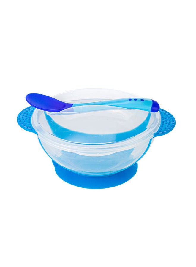 Factory Wholesale Baby Sucker Bowl Suit Non-slip Drop-resistant Baby Bowl With Temperature Spoon Baby Training Bowl Big Suction-Specifications:Sucker Bowl Suit + Fork Spoon Red - Image 5
