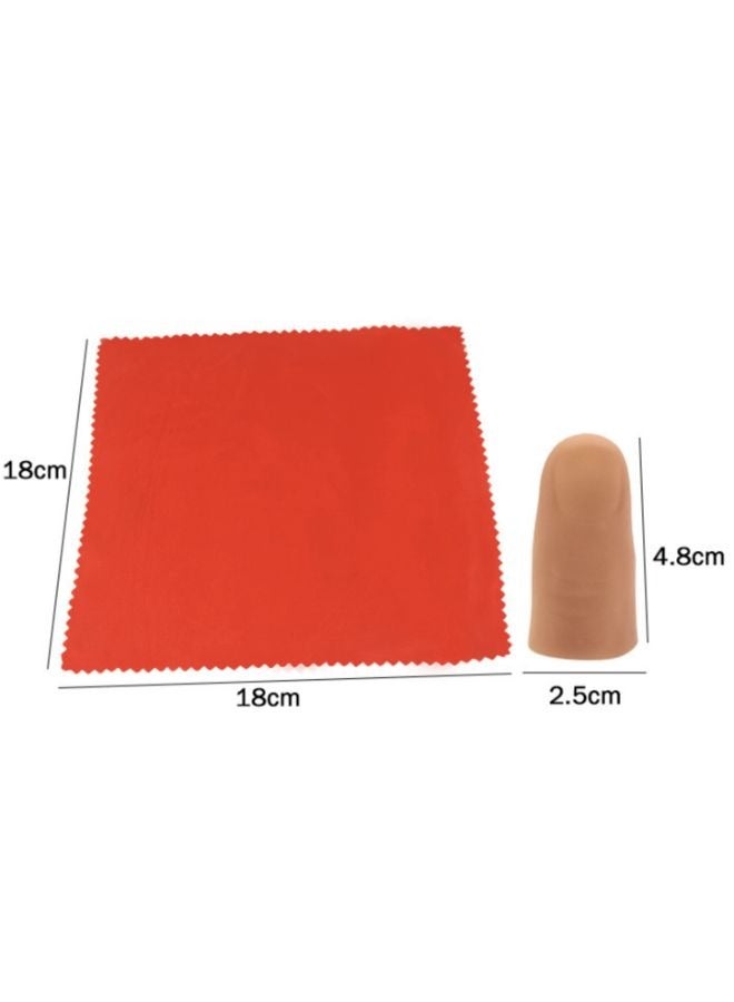 EasyLife Magic Thumb Finger with Cloth Disappear Magic Trick Prop Soft Plastic Simulation Finger - Image 2
