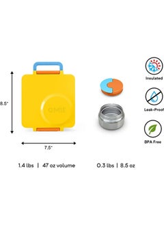 Omielife Omie Box Kids Bento Box with Insulated Thermos-Sunshine  - Image 5