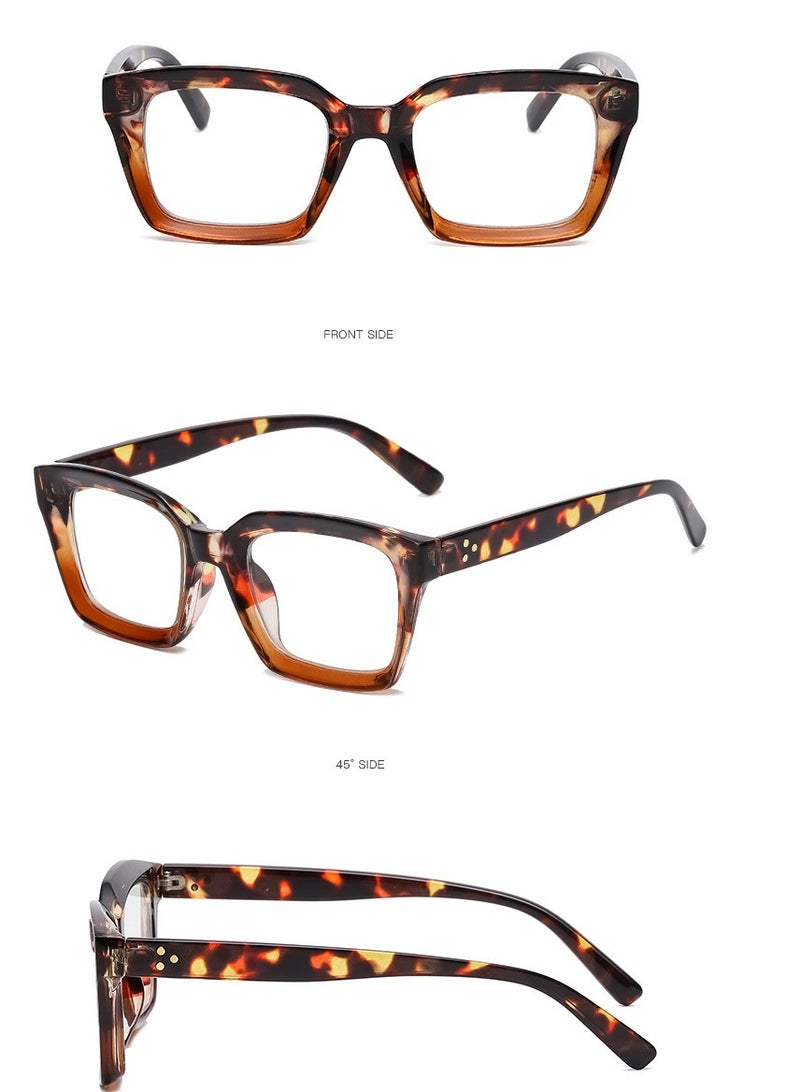 بوما للبصريات +1.00 نظاراه قراءة نسائي، نظارات قراءه طبيه مكبرة لتصحيح ضعف النظر  مع تقدم العمر ،لون الإطار جريء عدسات مضادة للتعب والضوء الأزرق، تصميم خفيف الوزن ،حمايه شاشة كمبيوتر  وحجب الضوء الأزرق ورؤية واضحة للقراءة - Image 2