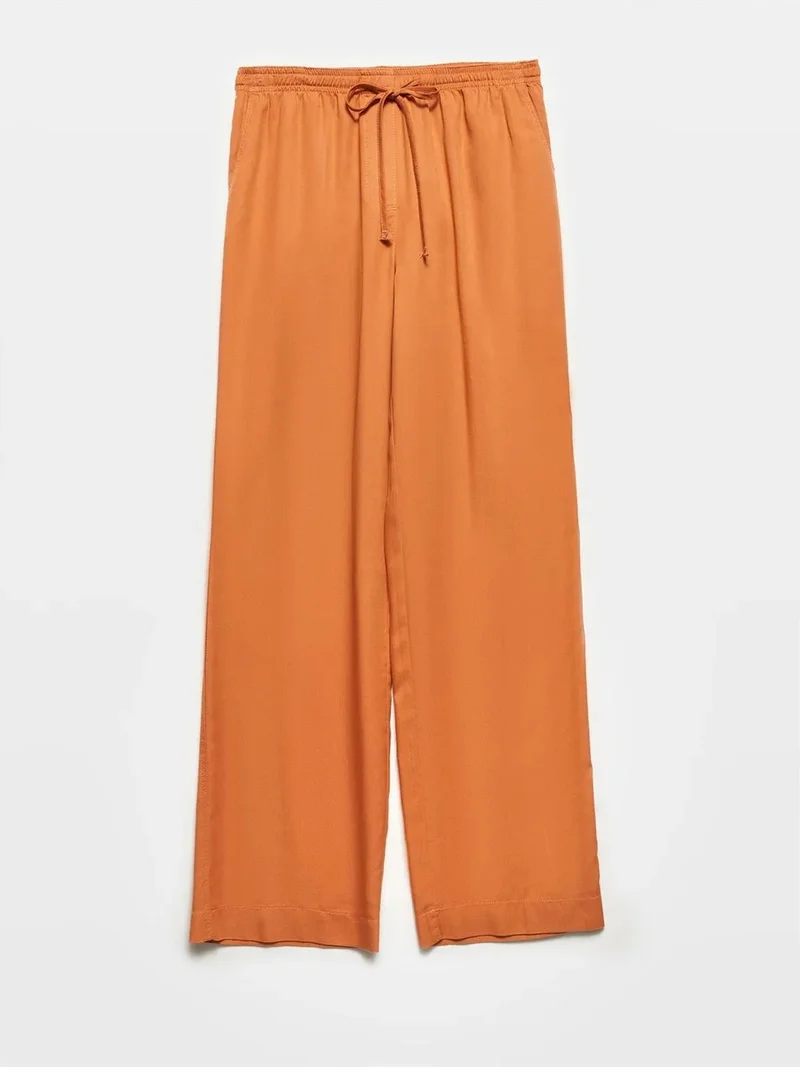 ديلفين DILVIN Women's Tencel Wide-Leg Trousers