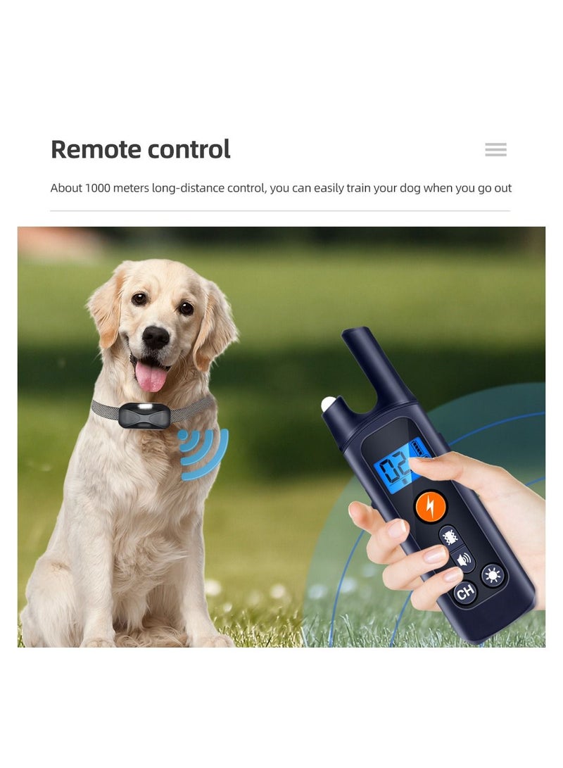 1000m Remote Control Electric Dog Training Collar Waterproof Rechargeable With Shock Vibration Sound Dog Products - Image 5