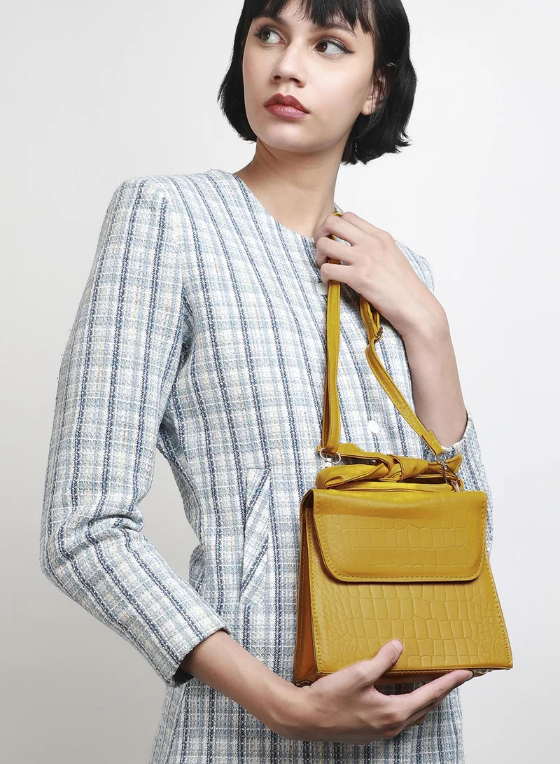 Haute Sauce  Solid Croc Sling Bag for Women | Best Price UAE
