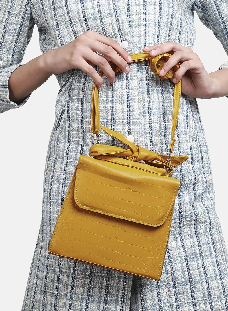 Haute Sauce  Solid Croc Sling Bag for Women | Best Price UAE