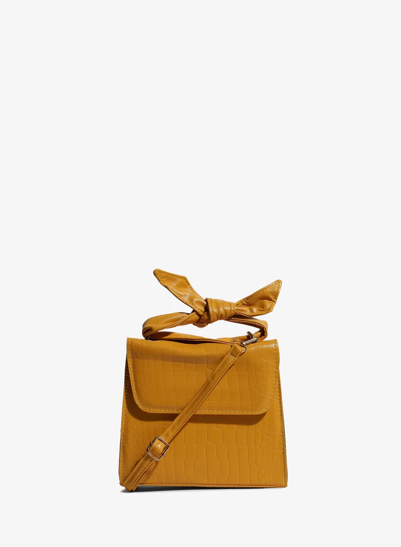 Haute Sauce  Solid Croc Sling Bag for Women | Best Price UAE