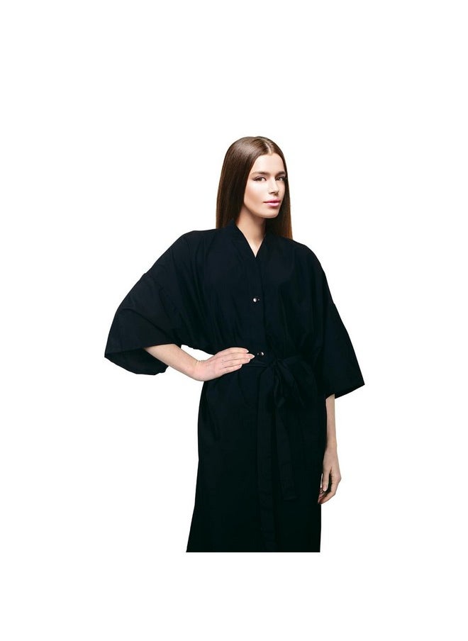 Cricket Preview Microfiber Cover Up Salon Robes For Clients Professional Barbershop Hairdresser Robe For Adults Haircut Hair Color Gown Robe Black  - Image 1