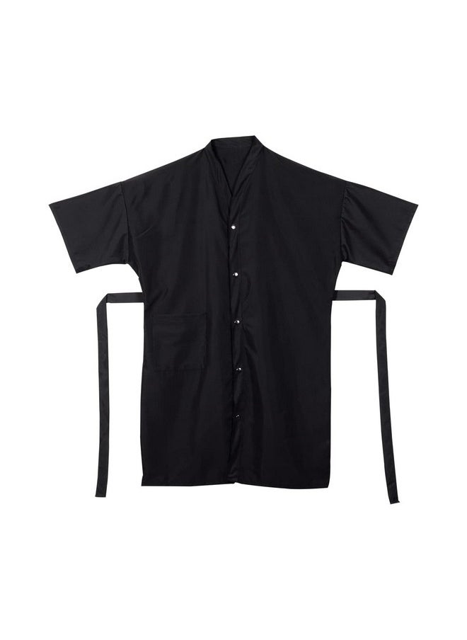 Cricket Preview Microfiber Cover Up Salon Robes For Clients Professional Barbershop Hairdresser Robe For Adults Haircut Hair Color Gown Robe Black  - Image 5